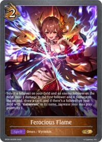 Ferocious Flame - BP20: Omens and Heirs - Shadowverse: Evolve card