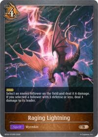 Raging Lightning - BP20: Omens and Heirs - Shadowverse: Evolve card