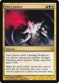 Fiery Justice - Commander 2013 - Magic: The Gathering card