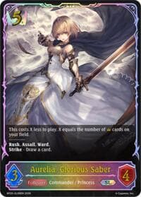 Aurelia, Glorious Saber (SL) - BP20: Omens and Heirs - Shadowverse: Evolve card