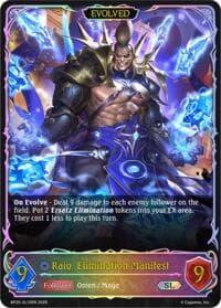 Raio, Elimination Manifest (Evolved) (SL) - BP20: Omens and Heirs - Shadowverse: Evolve card