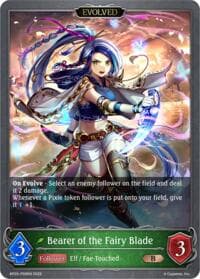 Bearer of the Fairy Blade (Evolved) - P08EN (Foil) - BP20: Omens and Heirs - Shadowverse: Evolve card