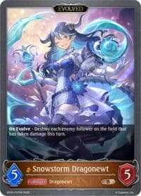 Snowstorm Dragonewt (Evolved) - P37EN (Foil) - BP20: Omens and Heirs - Shadowverse: Evolve card