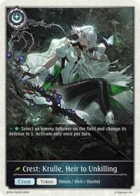 Crest: Krulle, Heir to Unkilling - P60EN (Foil) - BP20: Omens and Heirs - Shadowverse: Evolve card