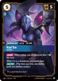 Kai'Sa, Rebel - Radiance - Riftbound: League of Legends Trading Card Game card