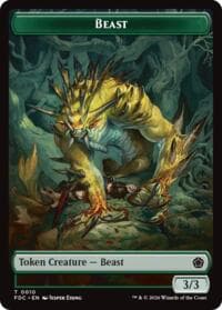 Beast // Phyrexian Beast Double-Sided Token - Commander: Foundations - Magic: The Gathering card