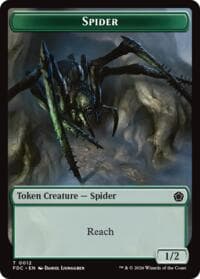 Spider // Phyrexian Beast Double-Sided Token - Commander: Foundations - Magic: The Gathering card