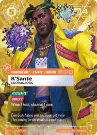 K'Sante, Courageous (Heartsteel Overnumbered) - Radiance - Riftbound: League of Legends Trading Card Game card