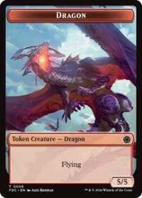Dragon (0008) // Dragon (0009) Double-Sided Token - Commander: Foundations - Magic: The Gathering card