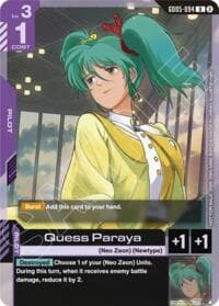 Quess Paraya (Store Tournament Participation Pack 06) - Gundam Promotional Cards - Gundam Card Game card