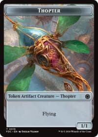 Thopter // Myr Double-Sided Token - Commander: Foundations - Magic: The Gathering card