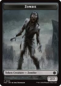 Zombie // The Monarch Double-Sided Token - Commander: Foundations - Magic: The Gathering card