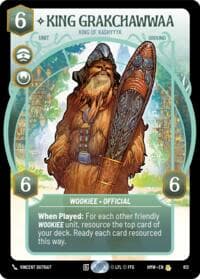 King Grakchawwaa - King of Kashyyyk (Prestige) - Homeworlds - Star Wars: Unlimited card