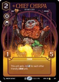 Chief Chirpa - Defiant Elder (Prestige) - Homeworlds - Star Wars: Unlimited card