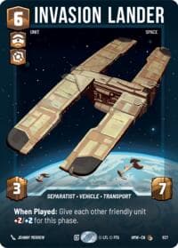 Invasion Lander (Prestige) - Homeworlds - Star Wars: Unlimited card
