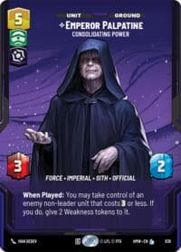 Emperor Palpatine - Consolidating Power (Prestige) - Homeworlds - Star Wars: Unlimited card