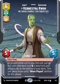 Vernestra Rwoh - We Should Handle This Ourselves (Prestige) - Homeworlds - Star Wars: Unlimited card