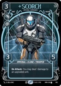 Scorch - Imperial Commando (Prestige Foil) - Homeworlds - Star Wars: Unlimited card