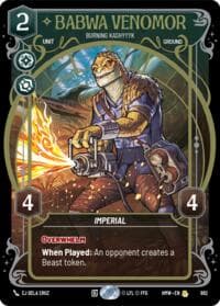 Babwa Venomor - Burning Kashyyyk (Prestige Foil) - Homeworlds - Star Wars: Unlimited card