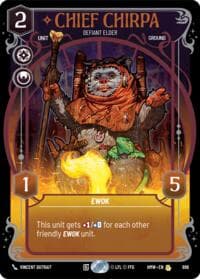Chief Chirpa - Defiant Elder (Prestige Foil) - Homeworlds - Star Wars: Unlimited card