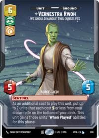 Vernestra Rwoh - We Should Handle This Ourselves (Prestige Foil) - Homeworlds - Star Wars: Unlimited card