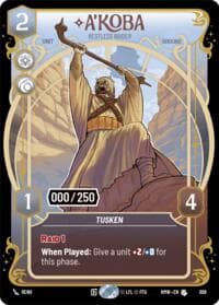 A'Koba - Restless Raider (Serialized) - Homeworlds - Star Wars: Unlimited card
