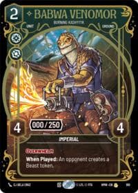 Babwa Venomor - Burning Kashyyyk (Serialized) - Homeworlds - Star Wars: Unlimited card