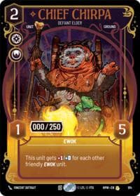 Chief Chirpa - Defiant Elder (Serialized) - Homeworlds - Star Wars: Unlimited card