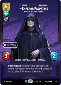 Emperor Palpatine - Consolidating Power (Serialized) - Homeworlds - Star Wars: Unlimited card