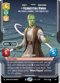 Vernestra Rwoh - We Should Handle This Ourselves (Serialized) - Homeworlds - Star Wars: Unlimited card