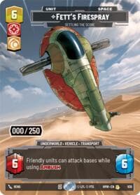 Fett's Firespray - Settling the Score (Serialized) - Homeworlds - Star Wars: Unlimited card