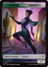 Citizen // Phyrexian Mite Double-Sided Token - Commander: Reality Fracture - Magic: The Gathering card
