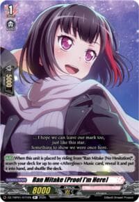Ran Mitake [Proof I'm Here] - DZ-TBP01: BanG Dream! Girls Band Party! - Cardfight Vanguard card