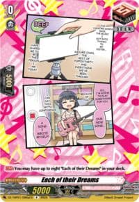 Each of their Dreams (A) - DZ-TBP01: BanG Dream! Girls Band Party! - Cardfight Vanguard card