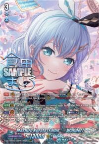 Mashiro Kurata [Fallin -] Wonder] (GBPR+) - DZ-TBP01: BanG Dream! Girls Band Party! - Cardfight Vanguard card