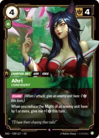 Ahri, Confident - Radiance - Riftbound: League of Legends Trading Card Game card