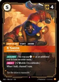 K'Sante, Courageous - Radiance - Riftbound: League of Legends Trading Card Game card