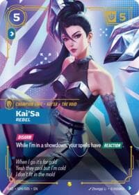 Kai'Sa, Rebel (K/DA Special Art Card) - Radiance - Riftbound: League of Legends Trading Card Game card