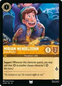 Miriam Mendelsohn - Front-Row Fan - Hyperia City - Disney Lorcana card