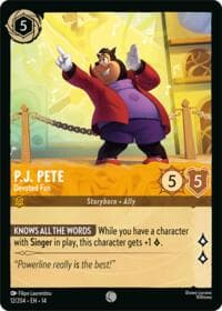 P.J. Pete - Devoted Fan - Hyperia City - Disney Lorcana card