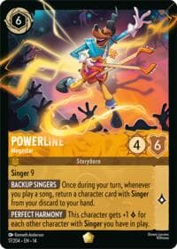 Powerline - Megastar - Hyperia City - Disney Lorcana card