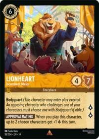 Lionheart - Incumbent Mayor - Hyperia City - Disney Lorcana card