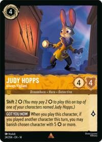 Judy Hopps - Always Vigilant - Hyperia City - Disney Lorcana card