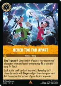 Never Too Far Apart - Hyperia City - Disney Lorcana card