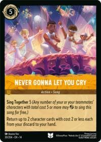 Never Gonna Let You Cry - Hyperia City - Disney Lorcana card