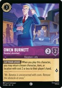 Owen Burnett - Xanatos's Assistant - Hyperia City - Disney Lorcana card
