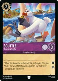 Scuttle - Directing Traffic - Hyperia City - Disney Lorcana card