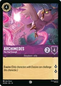 Archimedes - Has Had Enough - Hyperia City - Disney Lorcana card