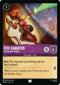 Fox Xanatos - Charismatic Outlaw - Hyperia City - Disney Lorcana card