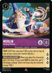 Merlin - Ink Drop Tinkerer - Hyperia City - Disney Lorcana card